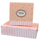 10 шт.лот коробка для торта в виде розовой Луны, портативная кубическая упаковка, коробки для печенья, бумажная декоративная подарочная коробка для вечерние