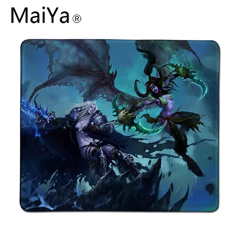 Maiya высокое качество world of warcraft игровой плеер Настольный Ноутбук резиновый коврик для мыши резиновый ПК компьютерный игровой коврик для мыши - Цвет: Lock Edge18x22cm