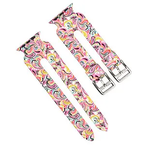 Color 1 Odog силиконовый ремешок с цветочным принтом для Apple Watch ремешок 42 мм 38 мм браслет спортивные наручные часы ремень резиновые Ремешки для наручных часов женские часы - Цвет: Color 1