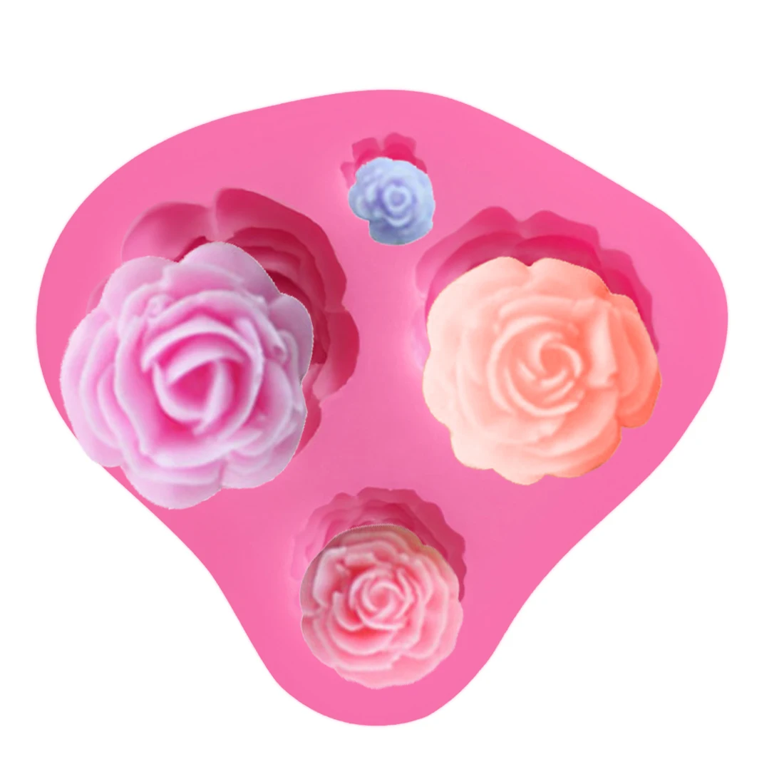 Трафареты для торта 1 шт. 3D форма цветка розы шоколадное Силиконовое Мыло плесень