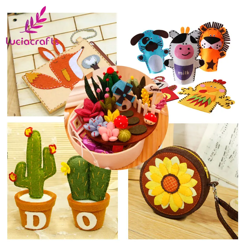 Lucia crafts 40 цветов 15x1 5 см/30х30 см Нетканая фетровая Полиэстеровая ткань ткани для