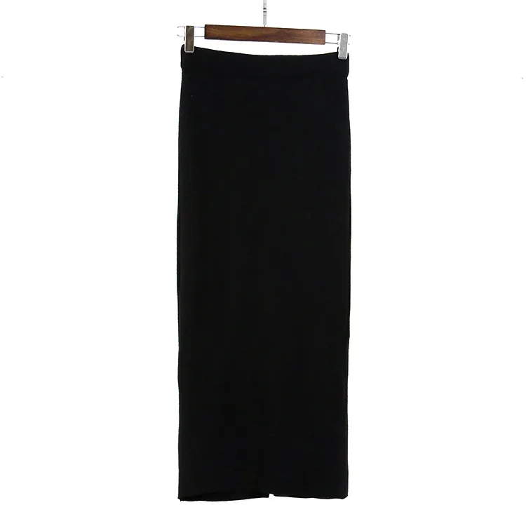 Зимняя Осенняя Женская юбка утолщенная Теплая эластичная длинная из кроличьей