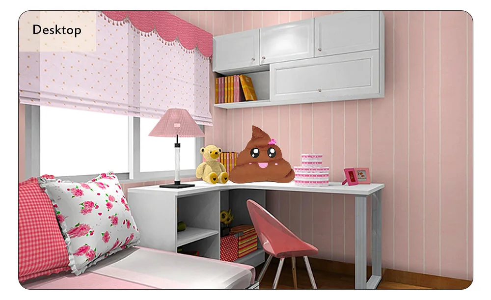 KAWO Симпатичные Poop Expression Girl Emotion Подушка плюшевая игрушка для декорации дома Рождественский подарок