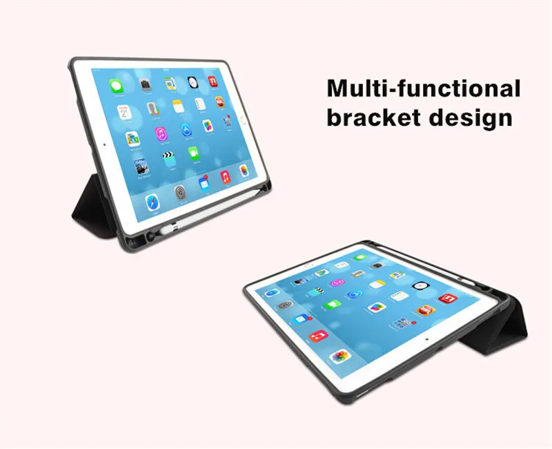 Высокое качество кожаный смарт чехол для Apple ipad 9 7 2018 2017 с карандашом держатель