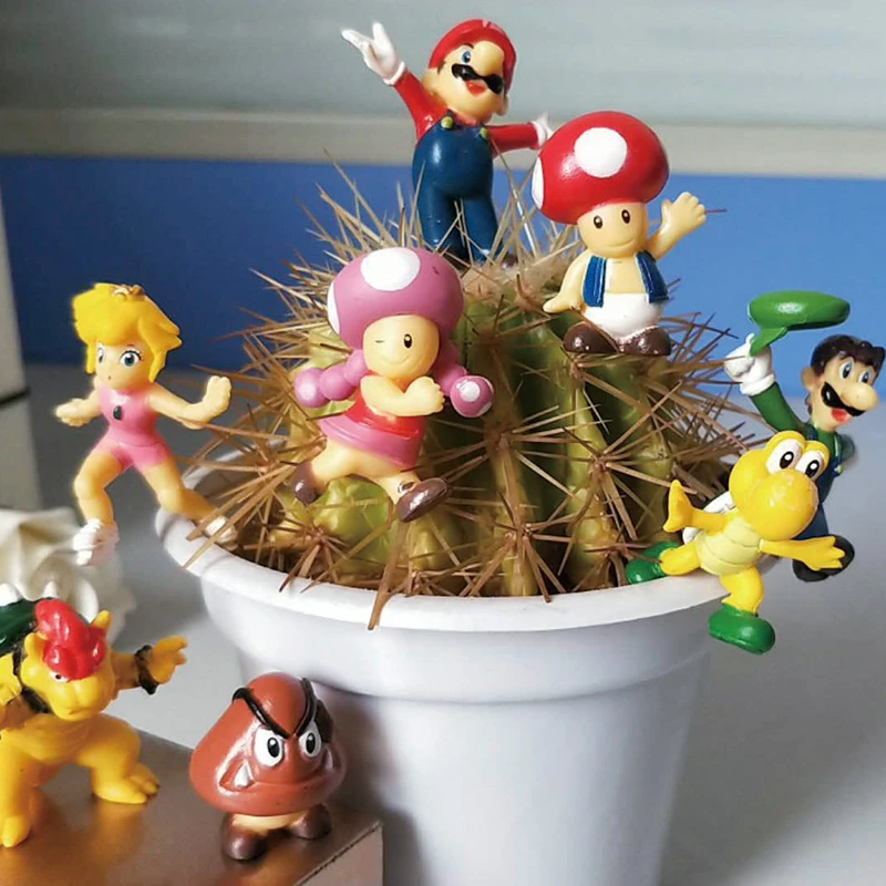 8 шт./компл. Супер Марио Bros фигурка Луиджи Теплозаправщик koopa король парк фигурки