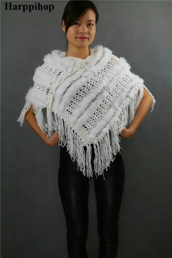 Весеннее пальто накидка из кроличьего меха женская меховая шаль подходит ко