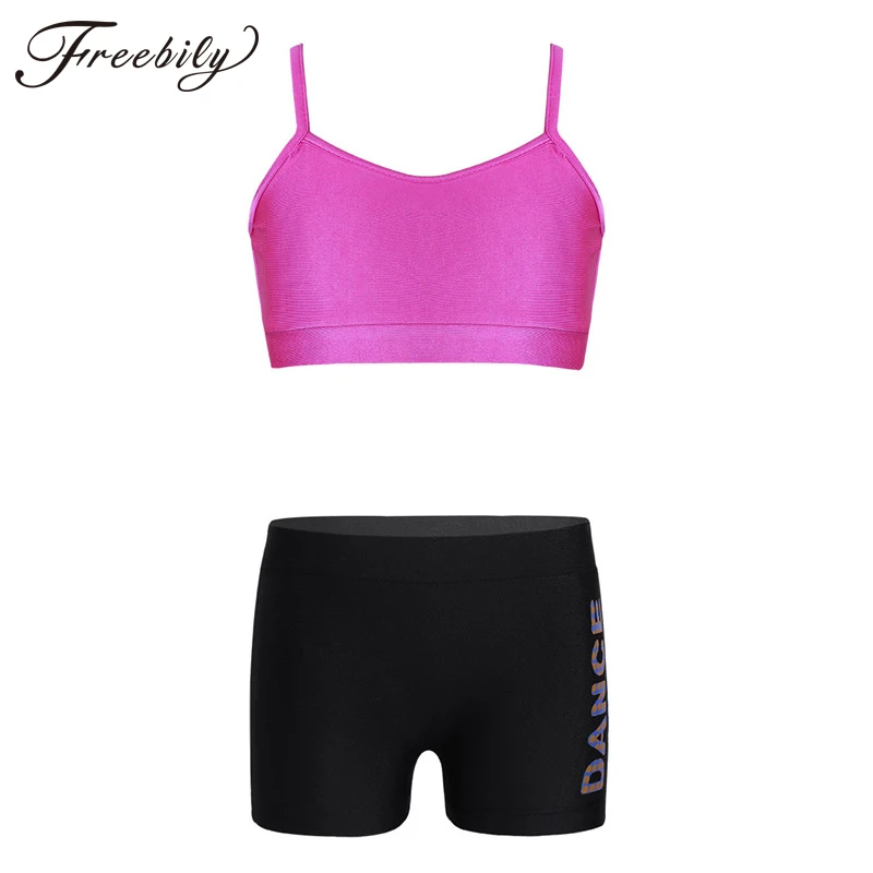 Спортивный комплект из 2 предметов для девочек спортивной одежды майка с шортами