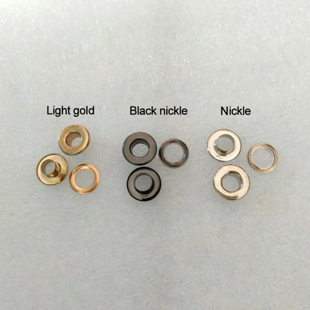 Оптовая продажа 100 компл./лот металлические латунные люверсы без швов с мойкой 6