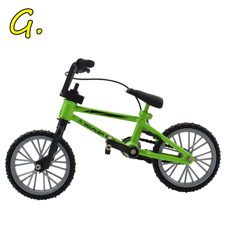 G 1 шт. Finger bmx велосипед игрушки для мальчиков мини-велосипед с тормозной веревкой сплав bmx функциональный горный велосипед модель игрушки для детей подарок - Цвет: G