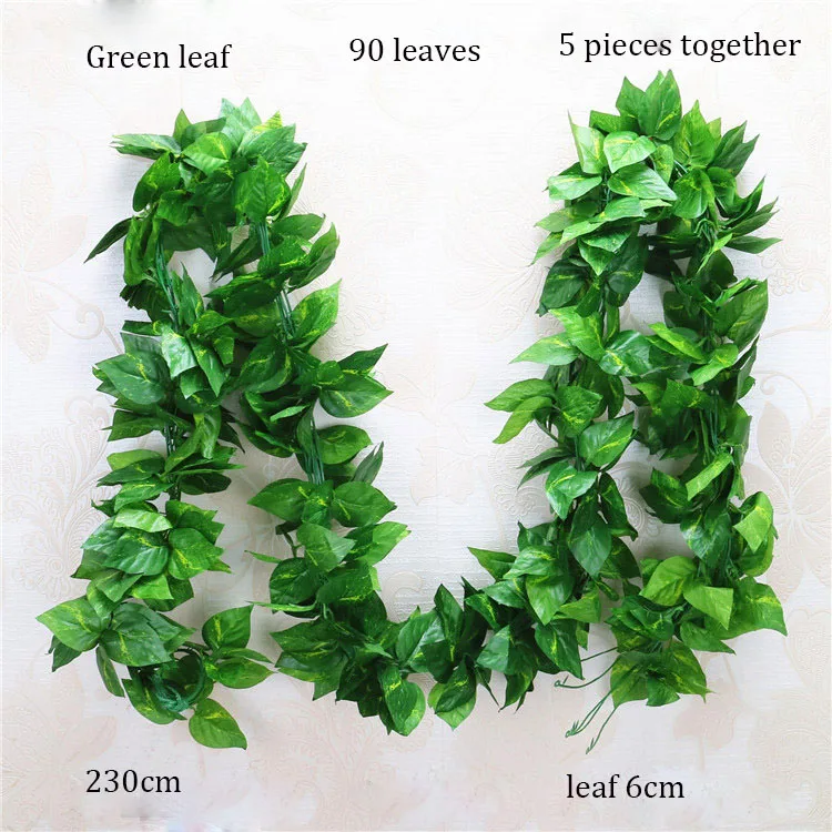 5 pieces Encryption Artificial Fake Creeper Leaves Grape Vines Hanging Plant Large Garland For Decor Indoor | Дом и сад