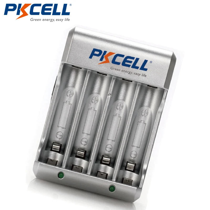 1 упаковка PKCELL 8174 AAA зарядное устройство+ 1 упаковка/4 шт 1000mAh 1,2 V AAA батареи аккумуляторная батарея