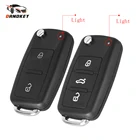 Dandkey Новинка 23 кнопка для VW VOLKSWAGEN Jetta Tiguan Golf Sagitar Polo MK6 флип-брелок дистанционный Складной Корпус Ключа необработанное лезвие
