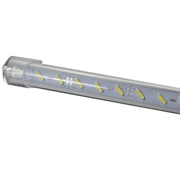SMD 7020 Светодиодная лампа DC12V 50 см 36led жесткая полоса + u образный Корпус Холодный