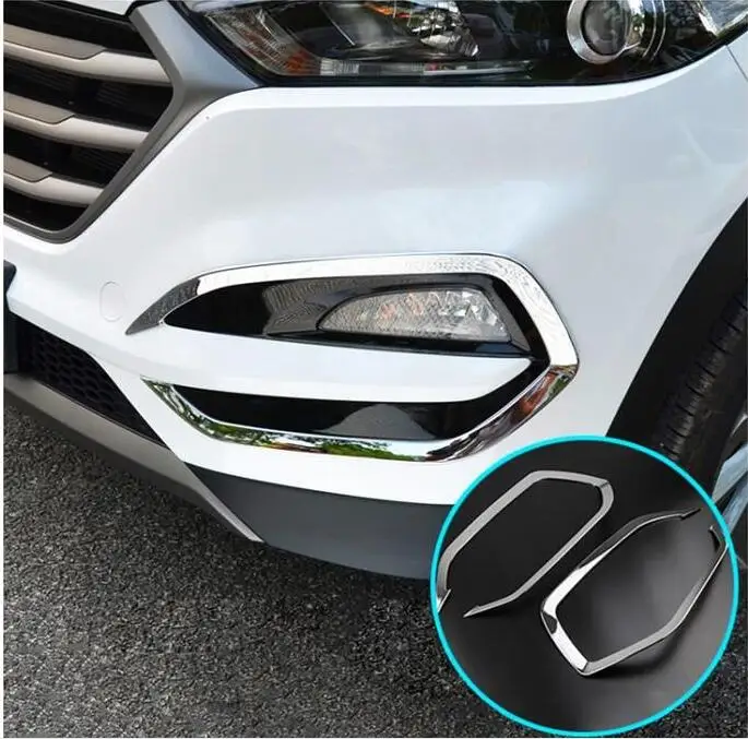 2 шт. хромированные накладки на переднюю фару автомобиля для Hyundai Tucson 2016 2017