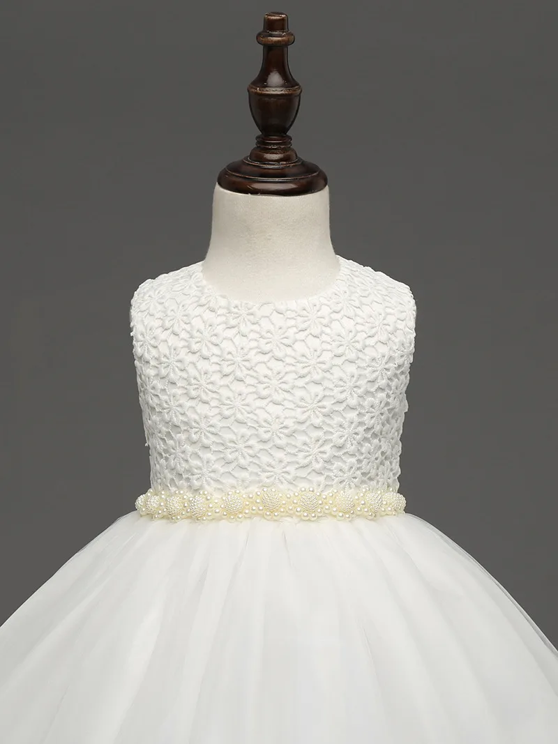 2017 Летние Детские платья для девочек бальное платье без рукавов маленьких