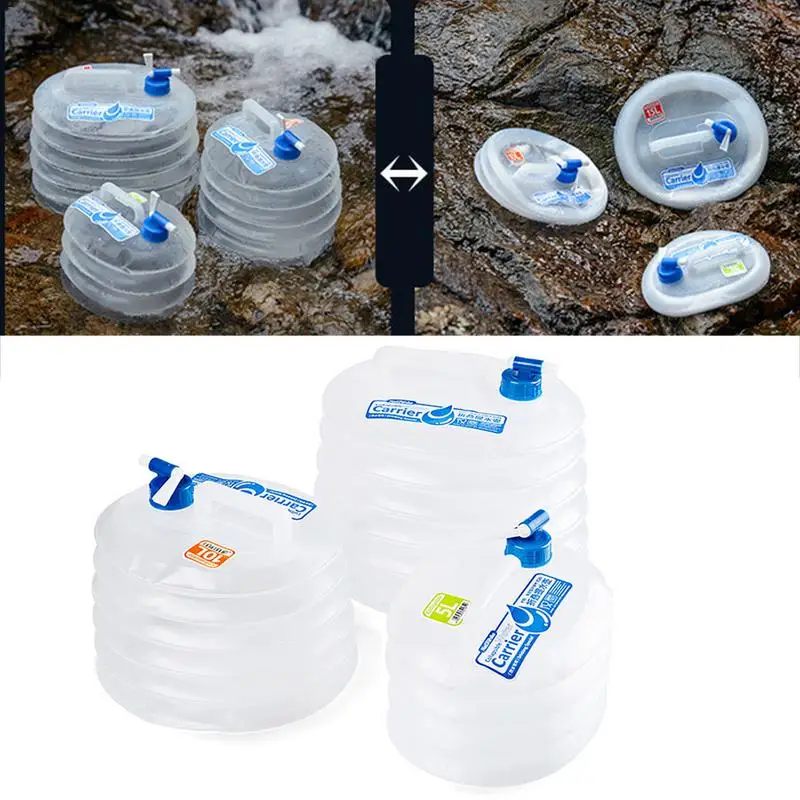 Наружное ведро для воды 5L/10L/15L Пищевой ПК бак походные аксессуары кемпинга