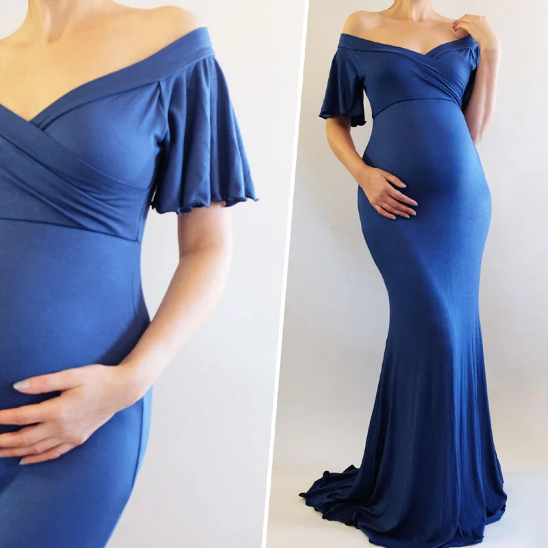 

Ruffles Pregnancy Dress Photography Maternity Dresses For Photo Shoot Clothing For Pregnant Women Robe Grossesse Shooting Photo