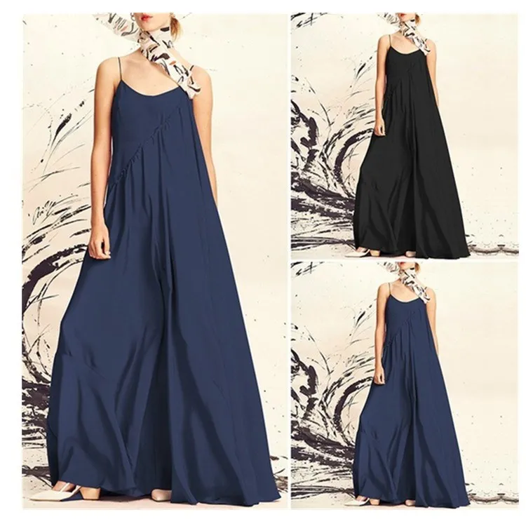 Женское пляжное платье с v-образным вырезом свободное Плиссированное