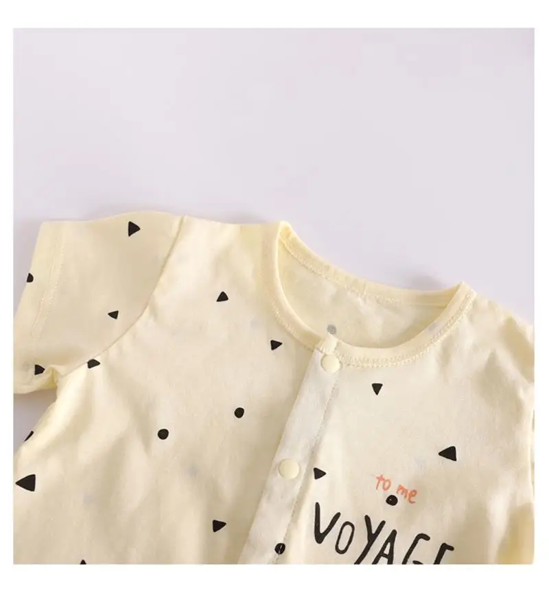 Детский комбинезон милые хлопковые пижамы с изображением медведя сезон лето