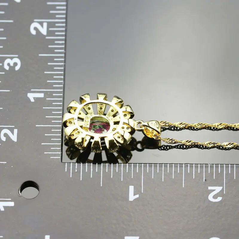 Высокое качество золото Цвет Ювелирные наборы для Для женщин свадебные с