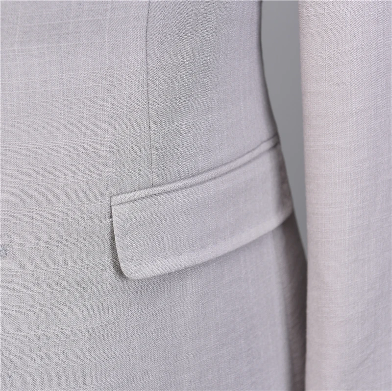 Na45 Для Мужчин's Повседневные комплекты одежды Slim Fit Solid Linen Костюмы Для мужчин Одежда высшего качества Для мужчин S Костюмы с Брюки для девочек и Вязаные Жилеты для женщин плюс размеры с учетом сделал