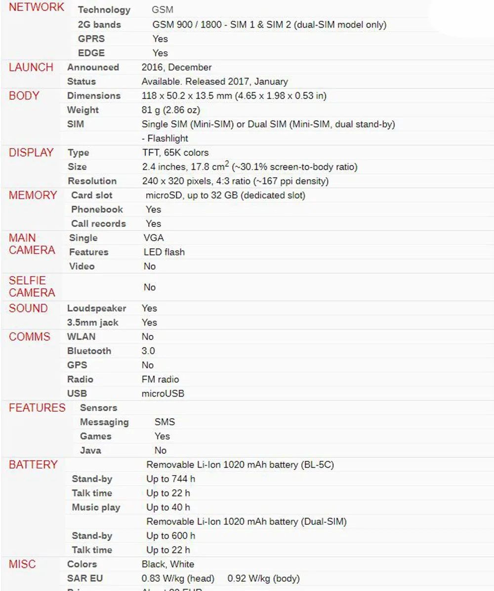150 Dual Sim Nokia 150 2.4inch '2G GSM 1020mAh разблокированный дешевый Восстановленный сотовый телефон Восстановленный