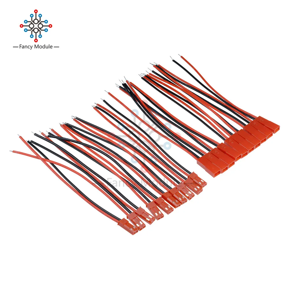 10 пар 100 мм 10 см jst штекер гнездовой