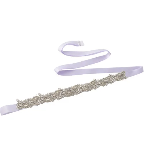 lavender TRiXY S365 Роскошные Свадебные ремни реальное изображение Удивительные Хрустальные Стразы Искрящиеся свадебные пояса свадебные аксессуары - Цвет: lavender