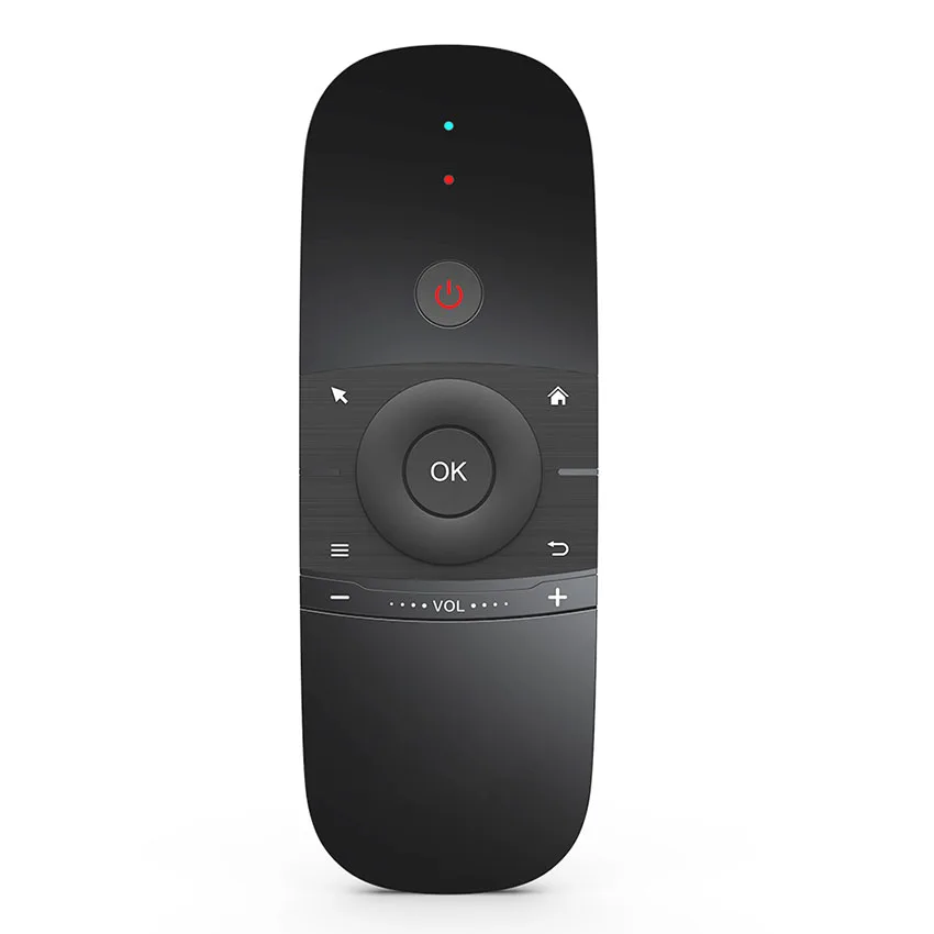 black W1 клавиатура Мышь беспроводной 2,4g Fly Air Мышь Rechargeble мини удаленного Управление для Android Tv Box/Mini pc/Tv - Цвет: black