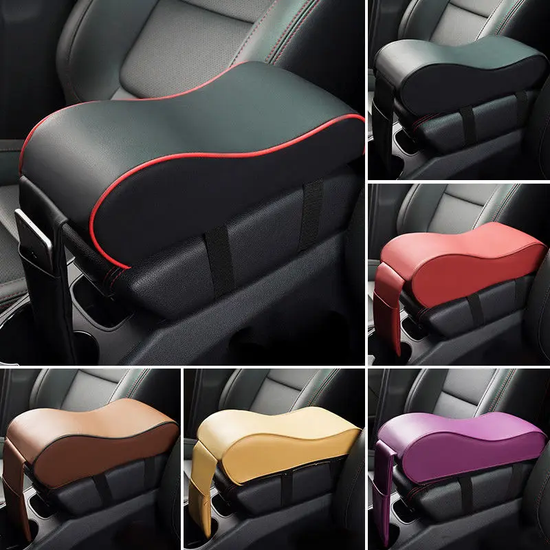 

Multi Color PU Memory Foam Console Armrest Box Cushion Pad Mat Set fit Car SUV