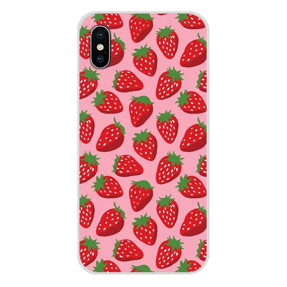 Прозрачный чехол из ТПУ с рисунком клубники и фруктов для Nokia 2 3 5 6 8 9 230 3310 1 7 Plus LG Q6 X