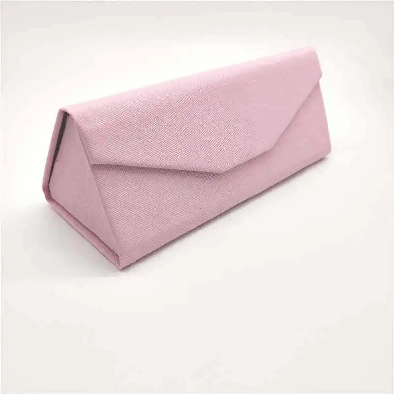 a005pink Складные солнцезащитные очки Чехол для женщин легко принять футляры для очков Чехол для очков защитные чехлы для очков очки Чехлы кожаные - Цвет: a005pink
