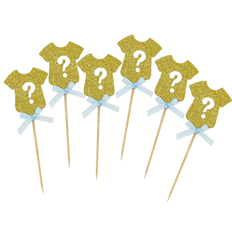 6 шт./лот пол Reveal Cupcake Topper he or she Pick принадлежности для тематической вечеринки