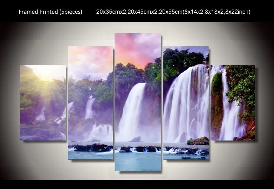 

Hot Sell The Spectacularly beautiful waterfalls Modern Home Wall Decor painting Canvas Art HD Print Painting Canvas Painting