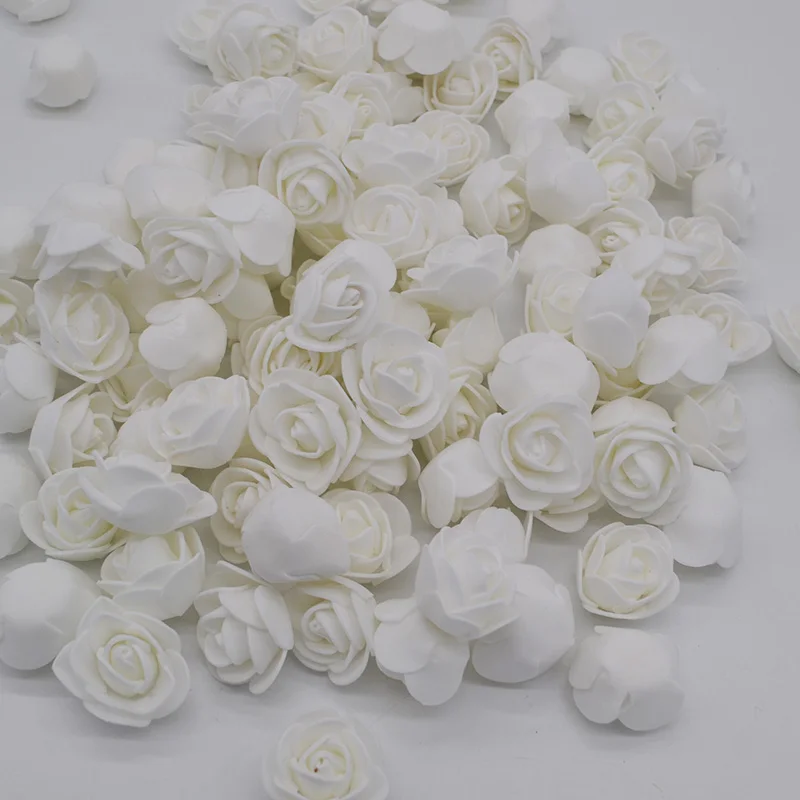 100pcs White Роза медведь цветок медведь пена медведь плесень Искусственный цветок розы моделирование формы пенополистирол Медведь День матери цветок подарок - Цвет: 100pcs White
