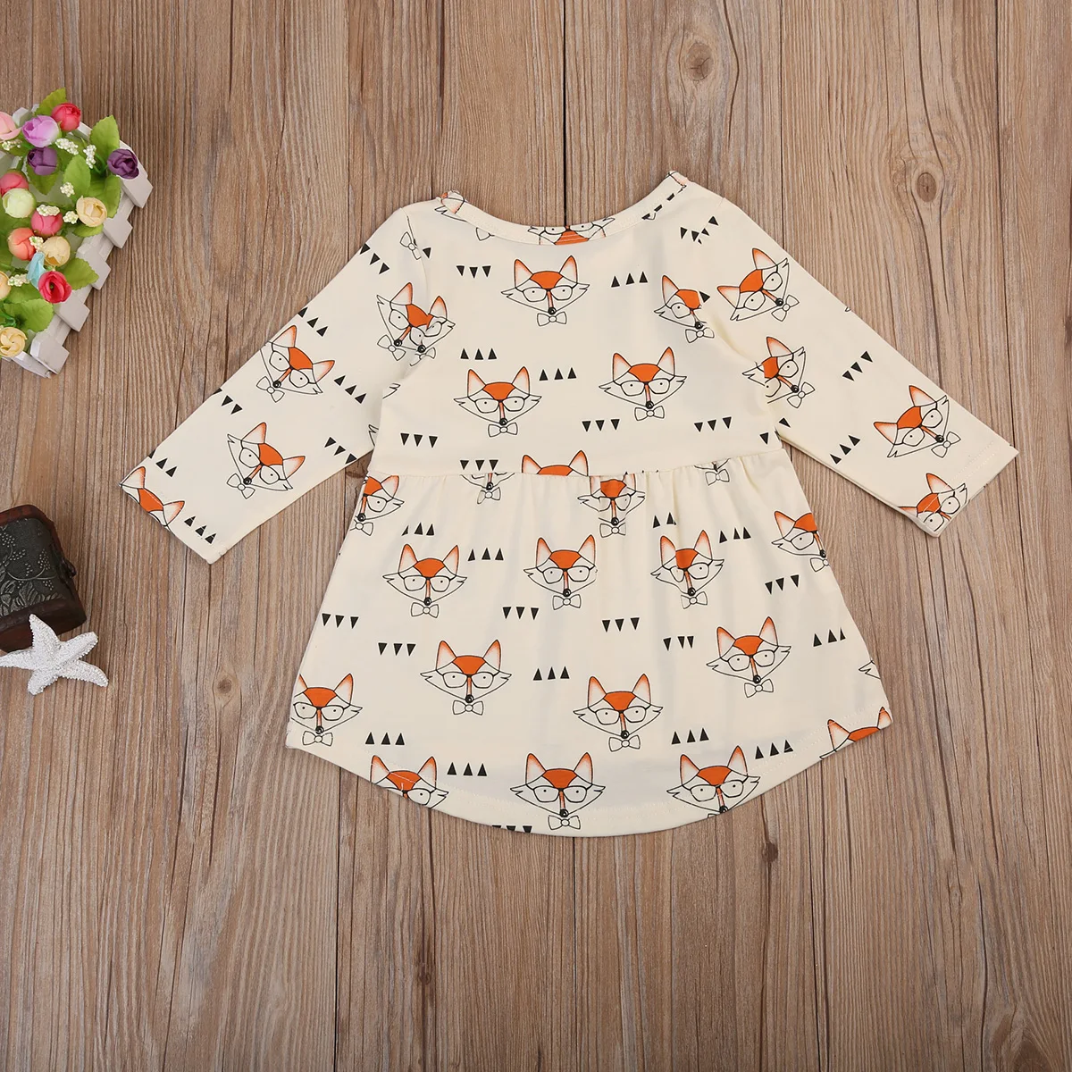 Pudcoco 2017 милое платье для маленьких девочек принцессы очки лиса вечерние платья