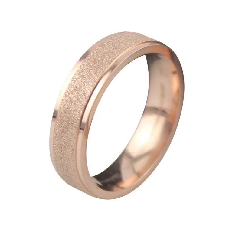 LASPERAL Stainless Steel Couple Rings Rose Gold Matte Stars For Men Women Party Jewelry Wedding Engagement Lovers Ring | Украшения и