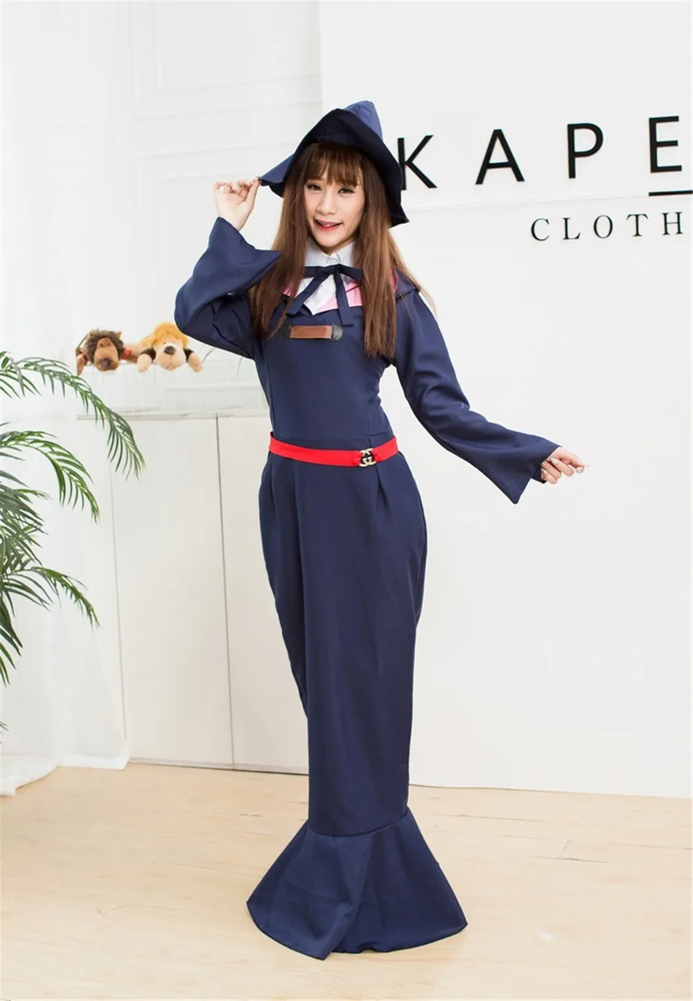 KagariAtsuko Cos костюм для косплея на Хэллоуин аниме маленькая ведьма Женский японский