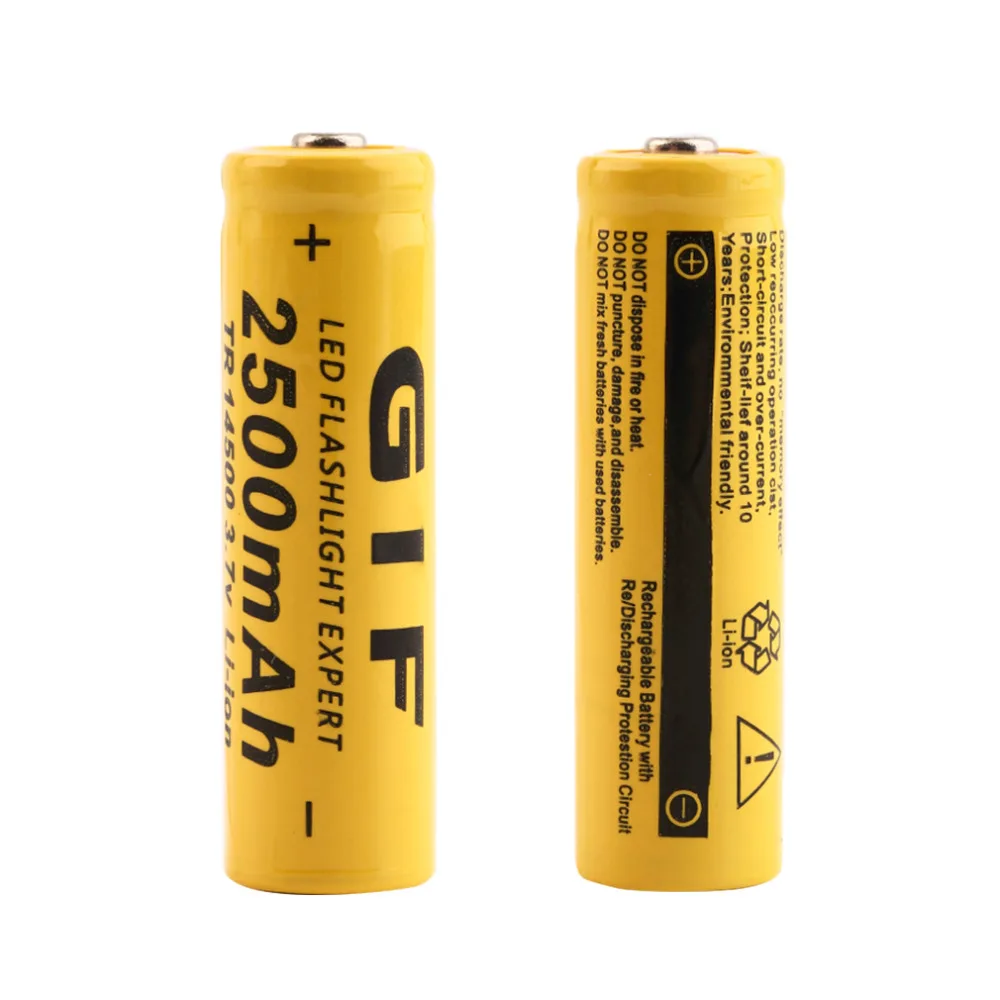 Новый 2 шт. оригинальный TR 2500mAh 14500 3 7 V литий ионные аккумуляторы батарея ионная