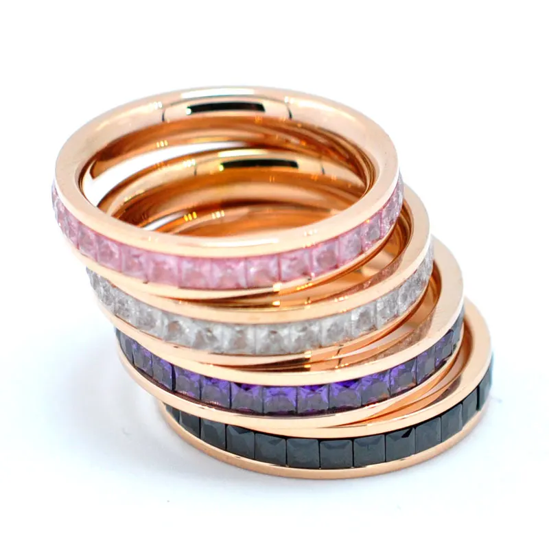 FYSARA роскошный мульти Цвет AAA кольцо с кристаллами для женщин модное ювелирное