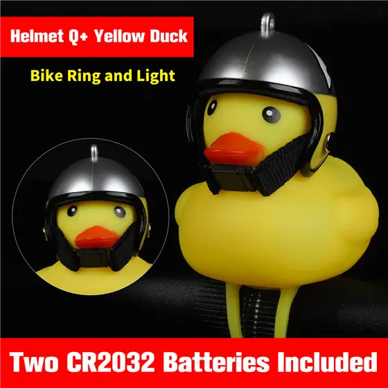 Duck with Helmet Q WEST BIKING милый велосипедный звонок водонепроницаемый силикагель мультфильм светильник в виде утки с рогом Велоспорт MTB дорожный велосипед аксессуары Руль - Цвет: Duck with Helmet Q