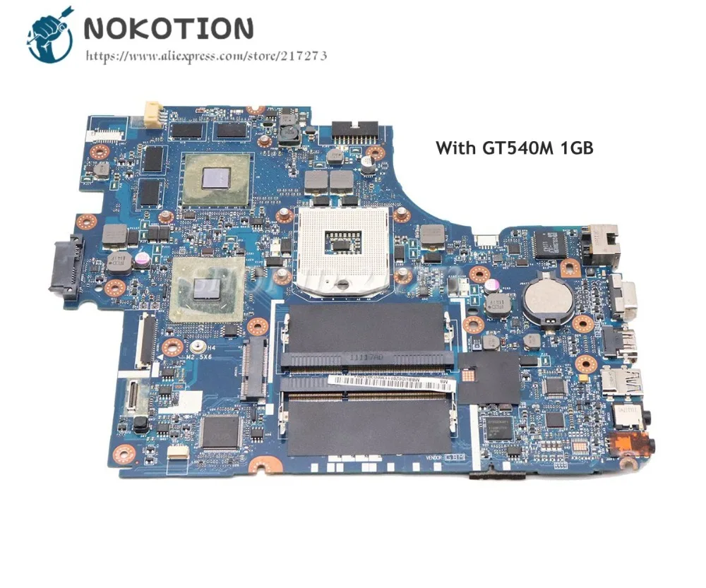 NOKOTION для шлюза ID57H материнская плата ноутбука HM65 DDR3 GT540M 1GB P5LJ0 LA 7221P MBBUD02001 MB.