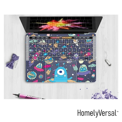 flamingo Bside Китайский стиль Декорации для Macbook Pro Air 11 13 15 retina полное тело Обложка протектор стикер милый каваи протектор кожи - Цвет: flamingo Bside