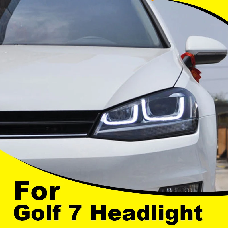 ROADOT стайлинга автомобилей Аксессуары для VW Golf 7 фар GTI 2013 2014 2015 2016 2017 drl