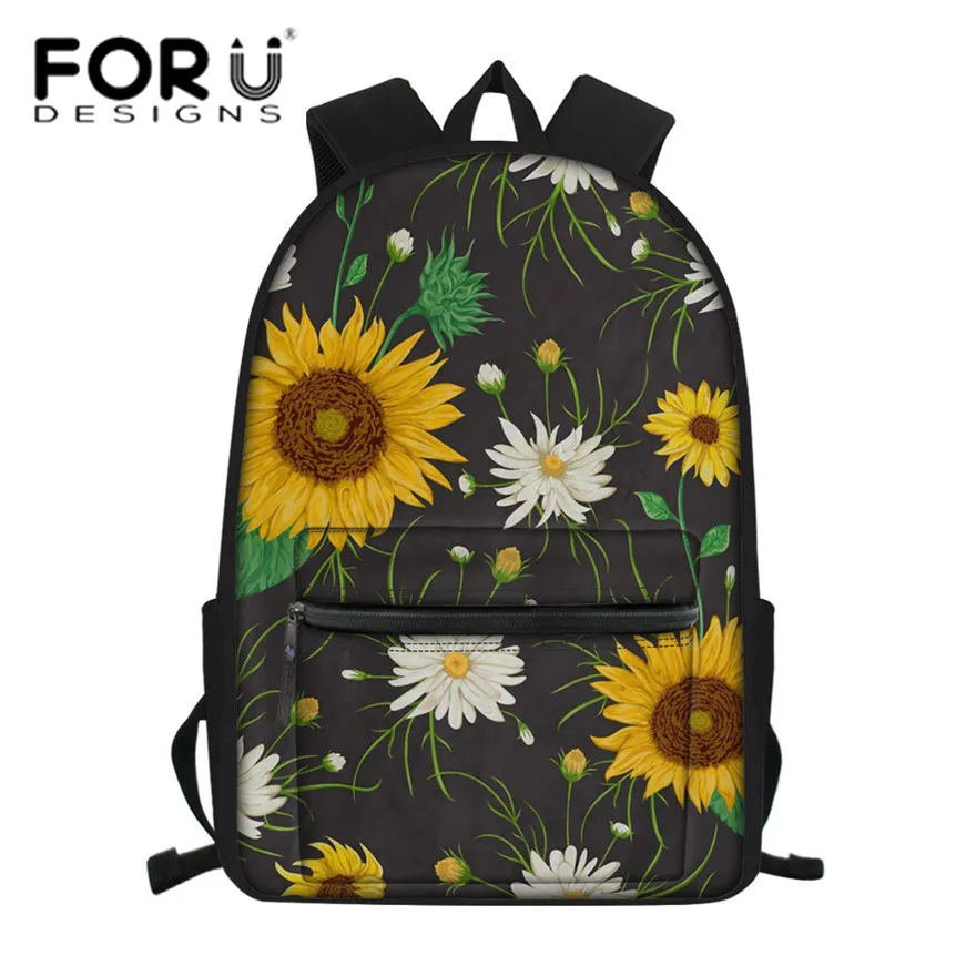 FORUDESIGNS/Цветочный рюкзак для женщин, школьные сумки для детей с принтом подсолнухов, школьная сумка для подростков, школьные сумки для детей - Цвет: P5897Z58