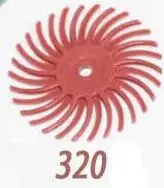 grit320 3m Радиальная щетина щетка Зернистость: 80#, 120#, 220#, 320#, 400#. Диаметр: 24 мм 100 ПК пакет инструмент для полировки ювелирных изделий - Цвет: grit320