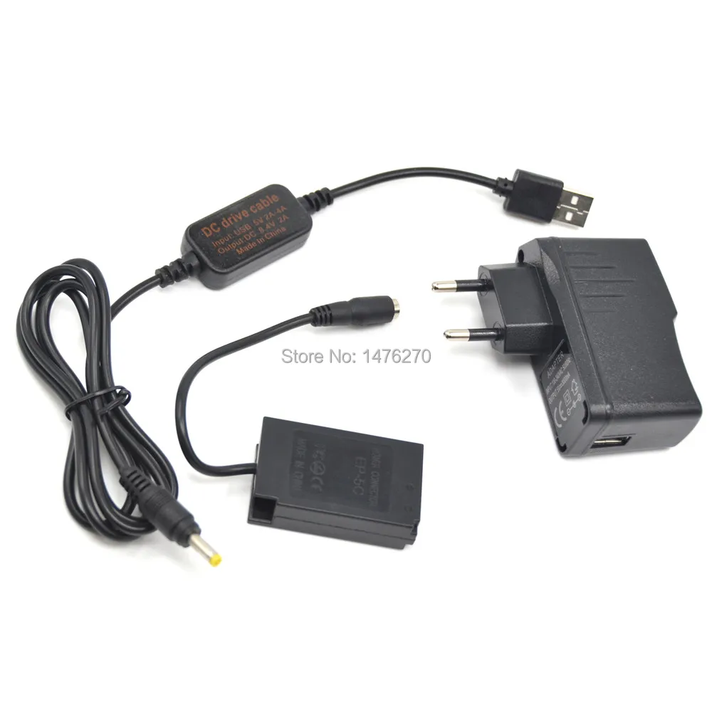 Мобильный адаптер питания USB кабель EH-5+ 5V3A зарядное устройство+ EP-5C EP5C DC муфта EN-EL20 муляж батареи для Nikon 1J1 1J2 1J3 1S1 1AW1 V3
