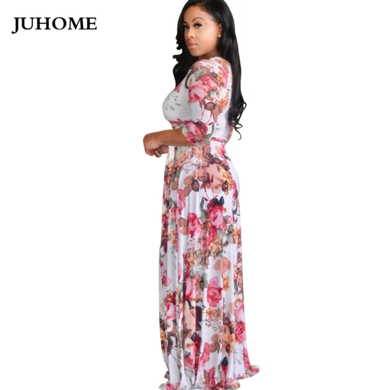 2020 длинное платье с цветочным принтом осеннее макси женская одежда в стиле хиппи