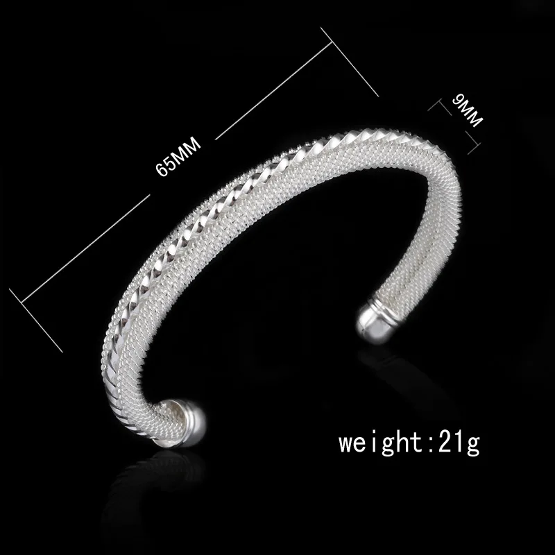Fashion Women Females Silver Jewelry Twining Round Charm Open Adjustable Bangle Cuff Bracelet Girl Best Gifts Z03 | Украшения и