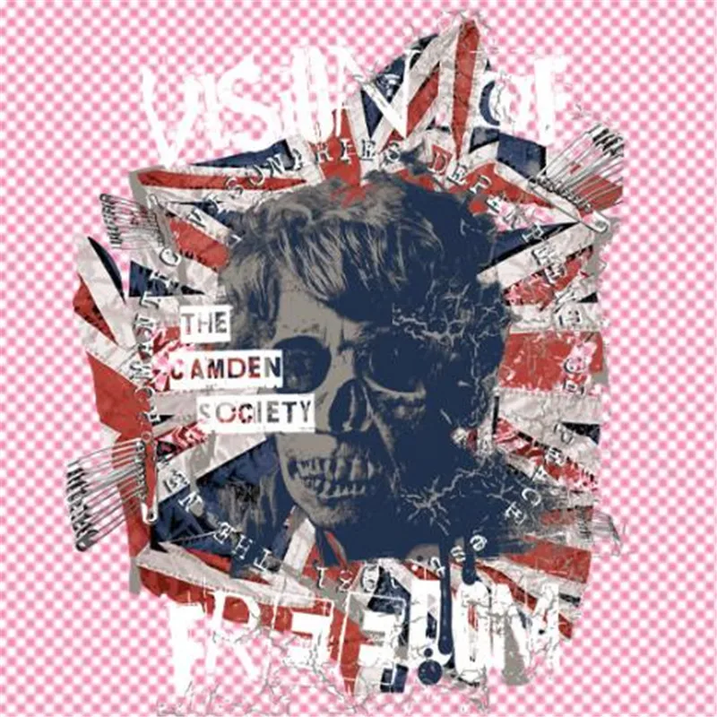 Уличная икона в стиле панк женская и мужская одежда 25 см с принтом виде черепа